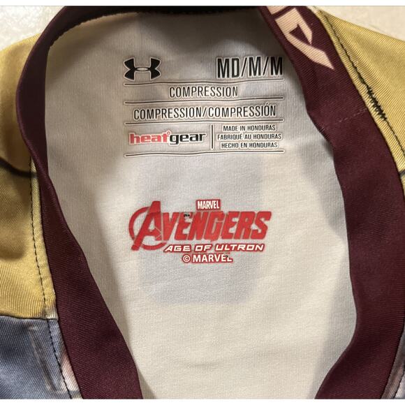 Under Armour Marvel Avengers Iron Man Shirt Mens Medium HeatGear Compression0 - Picture 3 of 9